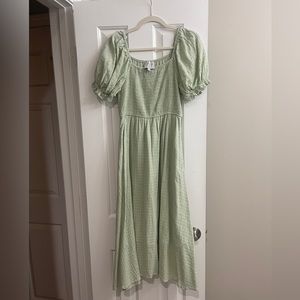 SAGE MIDI DRESS CLAD AND CLOTH